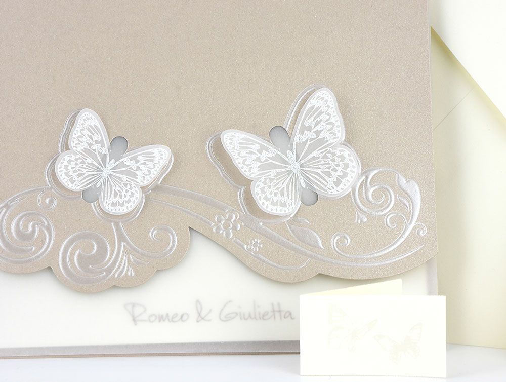 Partecipazione di matrimonio farfalle - Di Cristofalo ...