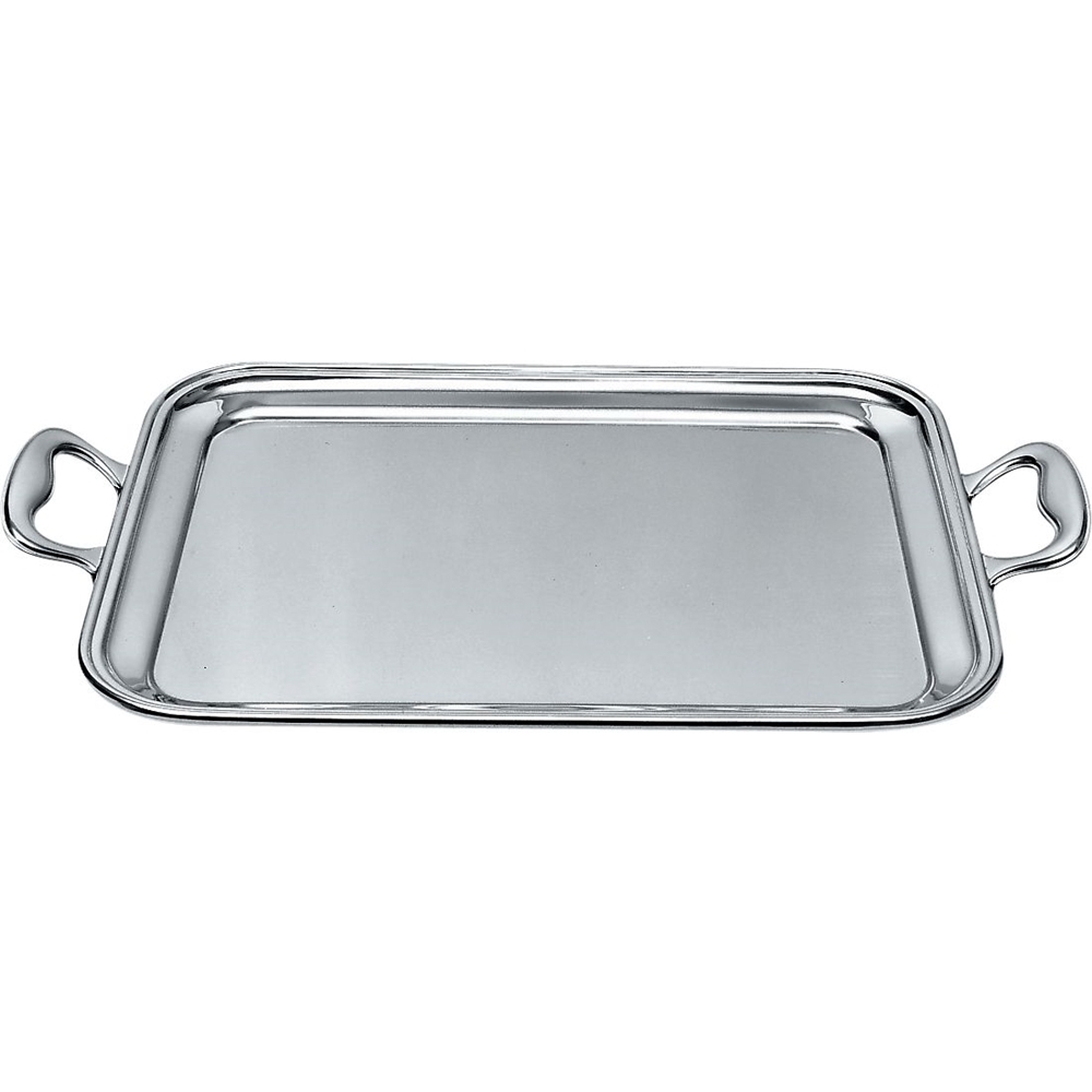 Vassoio rettangolare con manici in acciaio cm.40x32 Alessi