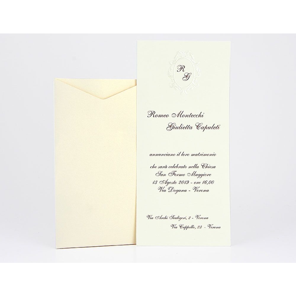 Partecipazioni Matrimonio Verona.Partecipazioni Per Matrimonio Con Iniziali