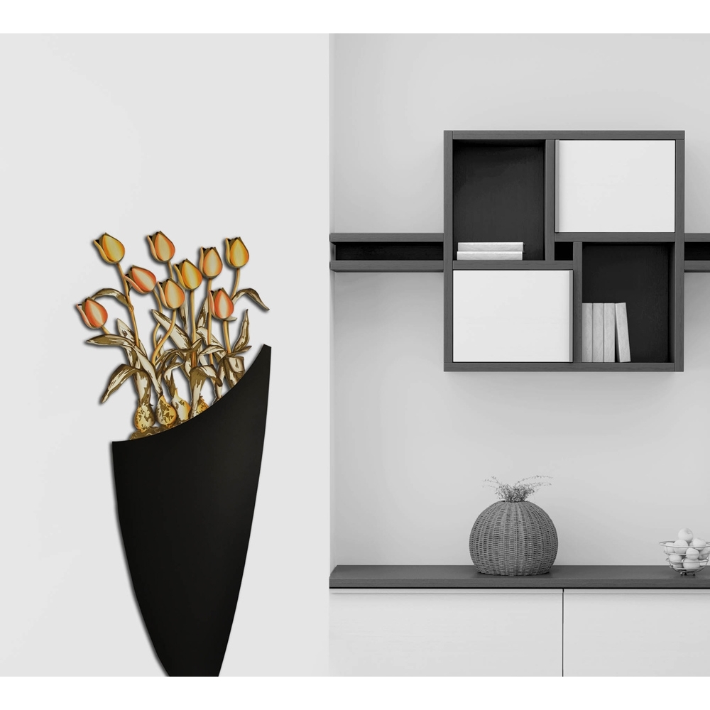 Quadro da bassa parete dal design moderno - Vaso con fiori Laser Art Style  - 2022