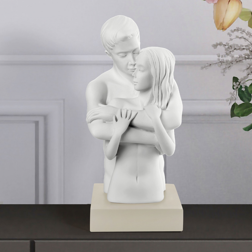 Statua Mano Con Segno Love - Scultura Moderna In Resina Bianca Per Decorazione - Foto 9