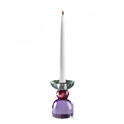 CANDELABRO IN CRISTALLO COLORATO - RANOLDI 