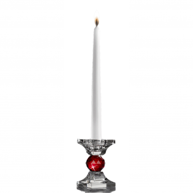 CANDELABRO 1 FIAMME IN CRISTALLO ROSSO - RANOLDI 