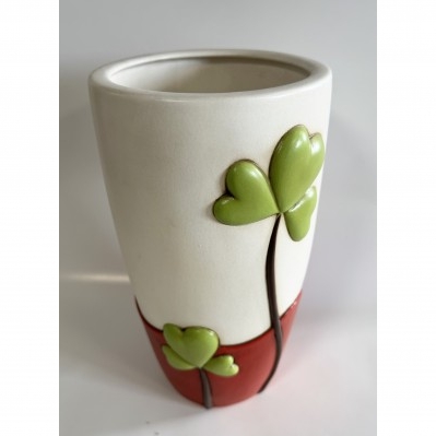 VASO IN CERAMICA EGAN - TRIFOGLIO CM.32x18