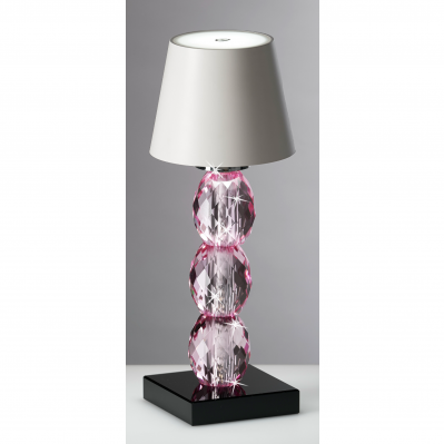 LUME IN CRISTALLO VIOLET LED TOUCH - CUPOLA BIANCA
