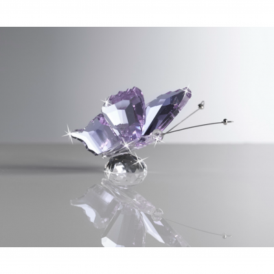 Bomboniera Matrimonio Farfalla in Cristallo Ranoldi Ametista – Made in Italy