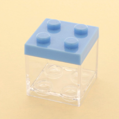 Scatolina per confetti in plexiglass stile Lego