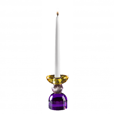 CANDELABRO IN CRISTALLO COLORATO - RANOLDI 