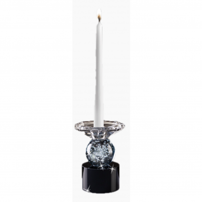 CANDELABRO IN CRISTALLO SFERA AZZURRA - RANOLDI 