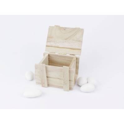 Cassa baule legno naturale colorato porta confetti