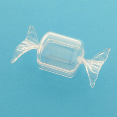 Scatolina per confetti in plexiglass forma caramella