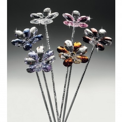 Confezione 6 fiori in cristallo colorato - RANOLDI