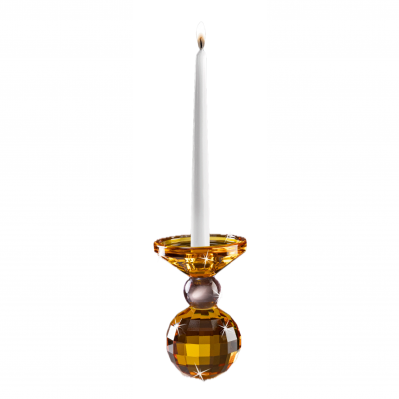 CANDELABRO IN CRISTALLO AMBRA - RANOLDI 