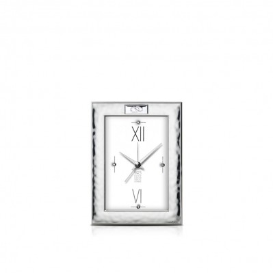 SVEGLIA LINEA MORGANA CON FEDI 10X15 ARGENTO 925