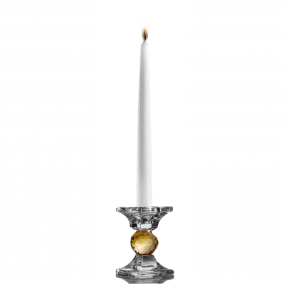 CANDELABRO 1 FIAMME IN CRISTALLO AMBRA - RANOLDI 