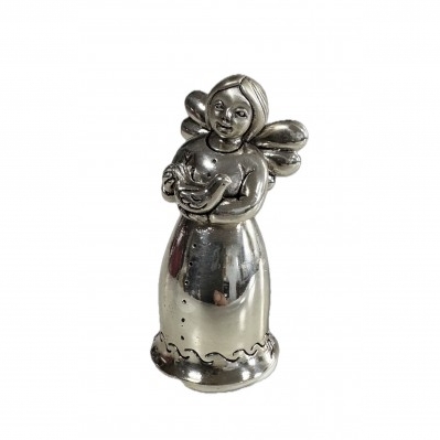 Angelo stilizzato con colombina rivestito in argento cm.7,5 - Offerta Bomboniere