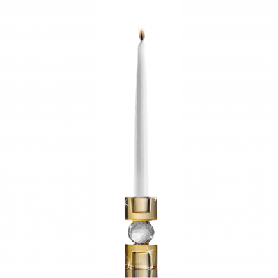 CANDELABRO 1 FIAMME IN CRISTALLO AMBRA - RANOLDI 