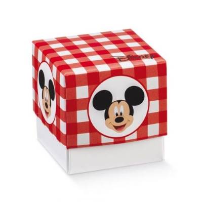 Scatolina portaconfetti Disney Mickey's Party Rosso
