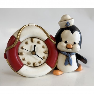 PINGUINO SVEGLIA IN CERAMICA ORIGINALE EGAN CM.16x21