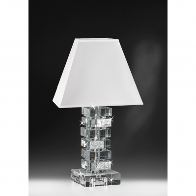 LAMPADA IN CRISTALLO DECORI IN ARGENTO - RANOLDI
