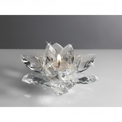 Portacandele Ninfea Ranoldi in Cristallo Sfaccettato: Bomboniera Matrimonio con Box Regalo