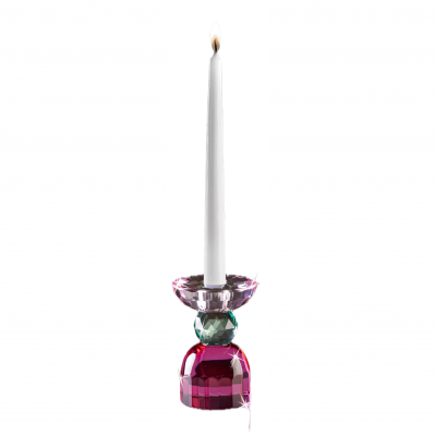 CANDELABRO IN CRISTALLO COLORATO - RANOLDI 