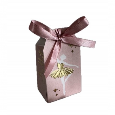 Scatola TAG porta confetti con ballerina per prima comunione bimba