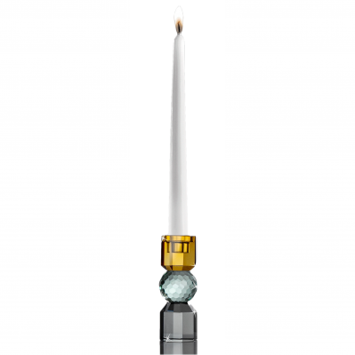 CANDELABRO 1 FIAMME IN CRISTALLO COLORATO - RANOLDI 