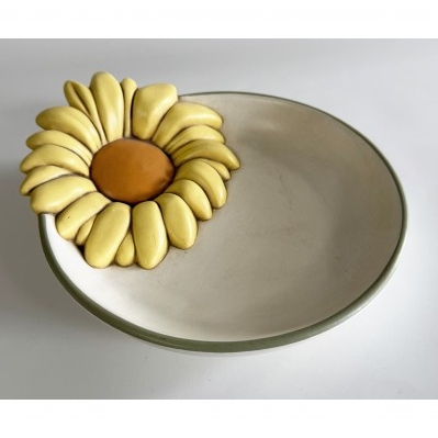 CENTRO TAVOLA IN CERAMICA EGAN - GIRASOLI CM.20X23