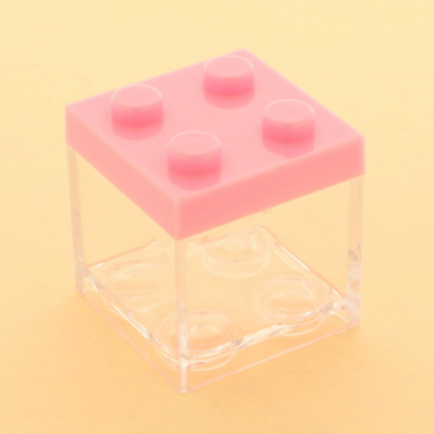Scatolina per confetti in plexiglass stile Lego