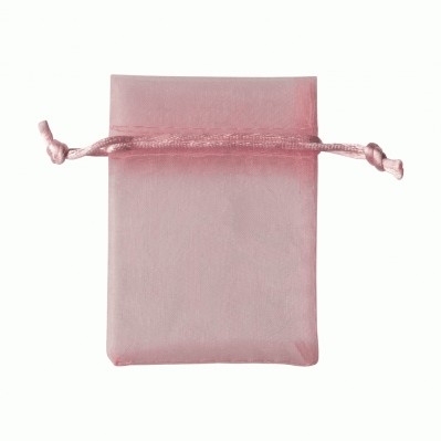 VELO PER CONFETTI BAG ORGANZA CM8X10 ROSA ANTICO