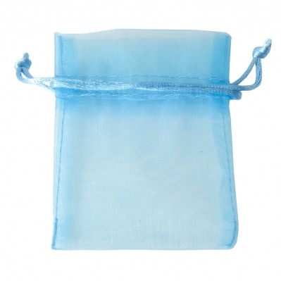 SACCHETTINO ORGANZA CM 8X10 AZZURRO