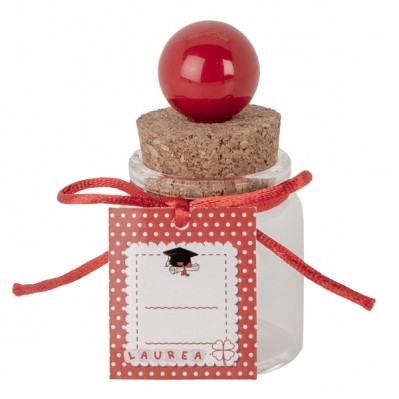 BOMBONIERA - BALL BARATTOLO H.8 LAUREA PVC BOX 