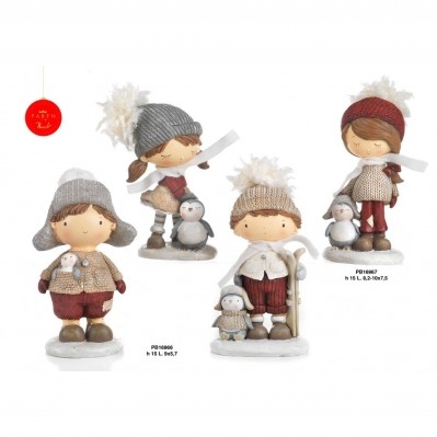 BIMBA 15 CM. 2 RESINA-STOFFA