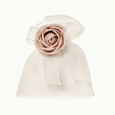 SACCOCCINO CONFETTI BOCCIOLO BAG CM.10X12 BEIGE 