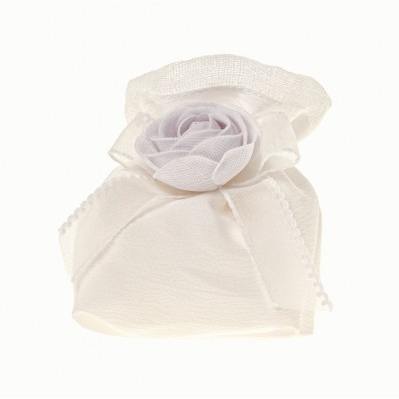 SACCOCCINO CONFETTI BOCCIOLO BAG QUADRO CM.10 BIANCO 