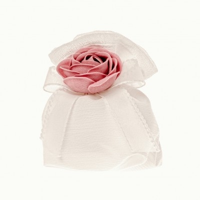 SACCOCCINO CONFETTI BOCCIOLO BAG QUADRO CM10 ROSA ANTICO