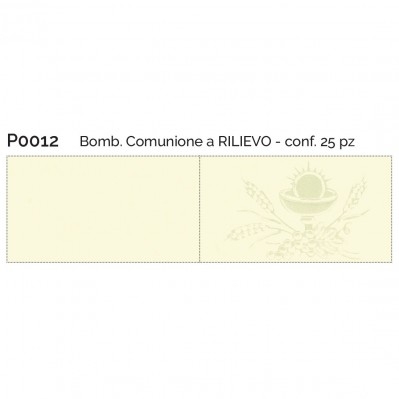 BOMB.COMUNIONE A RILIEVO CONF.25 PZ