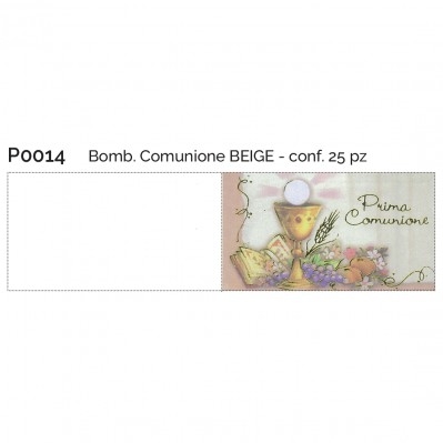 BOMB.COMUNIONE BEIGE CONF.25 PZ