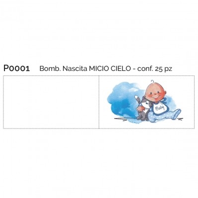 BOMB.NASCITA MICIO CIELO CONF.25 PZ