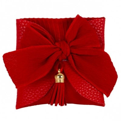 BUSTA CONFETTI FIOCCO ROSSO CM.9 