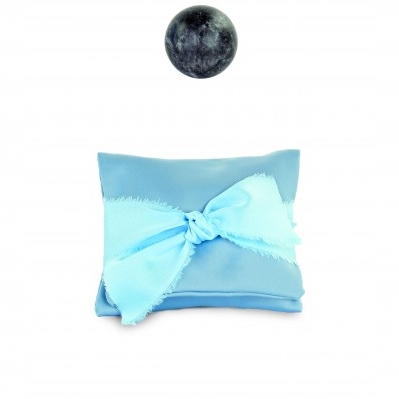 BUSTINA RASO AZZURRA CON NASTRO