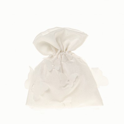 SACCHETTO CONFETTI BUTTERFLY BAG CM.10X12 BIANCO 