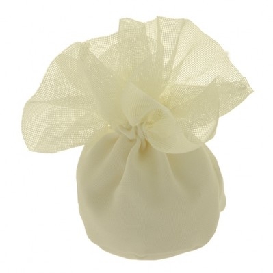 SACCHETTO CONFETTI PALLINA CM.10 CREMA 