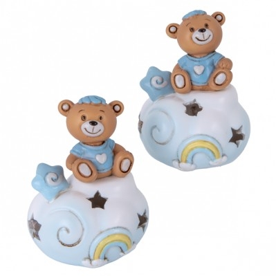 BOMBONIERA - CIUFFO ORSO LED CIELO H.8,5