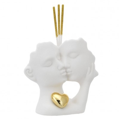 COPPIA DI VISI CON CUORE ORO