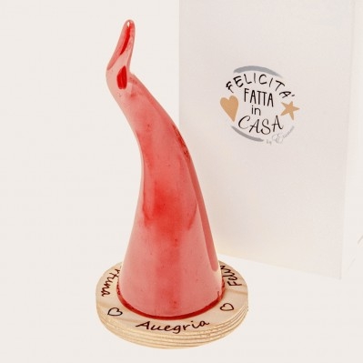 CORNETTO ROSSO C/BASE H.15 C/BOX