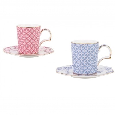 DAMASK SET 2 TAZZINE CAFFE' PORCELLANA