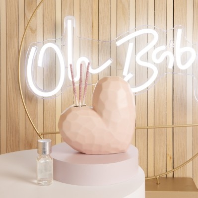 DIFFUSORE GR. ROSA CUORE SFACCETTATO