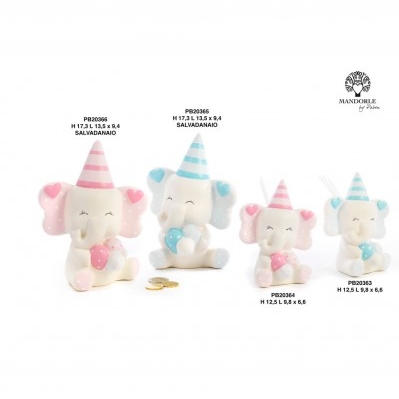 DIFFONDIPROFUMO ELEFANTE CELESTE 12.5 CM. PORCELLANA